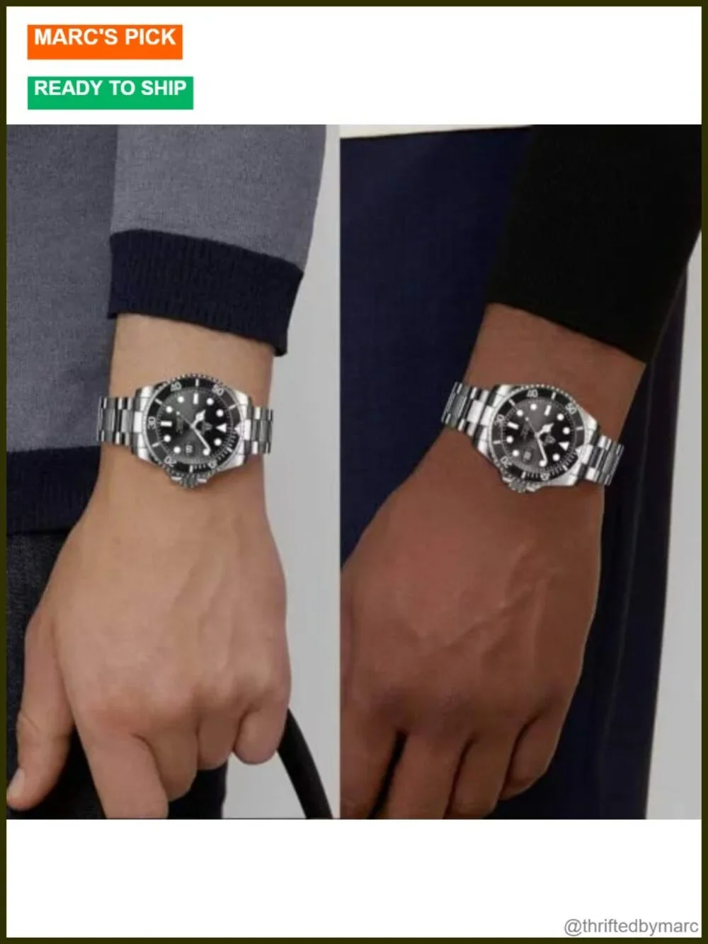 Mens Stainless Steel Analog Quartz Watch with Date Luminous Fashion